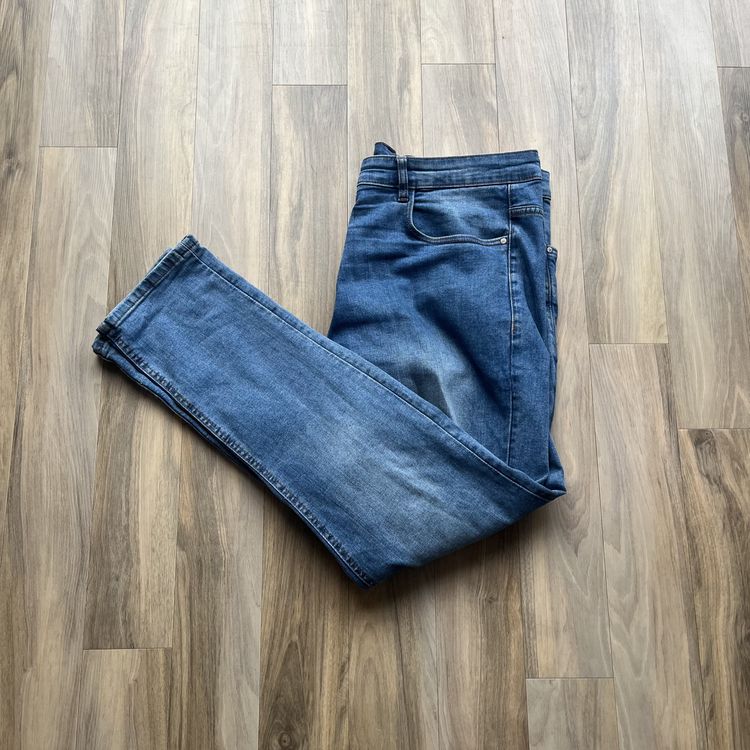 Vintage Slim Fitted Denim Jeans, W36 S, Blue